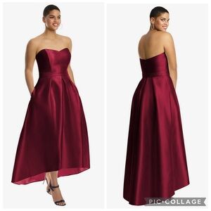 green emerald velvet dress Alfred Sung "D830"  Elizabeth Johns